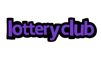 LOTTERY CLUB writing graffiti design on white background