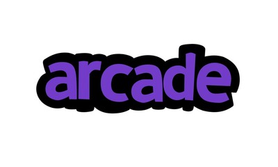 ARCADE writing graffiti design on white background