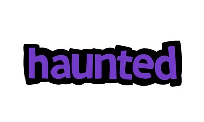 HAUNTED writing graffiti design on white background