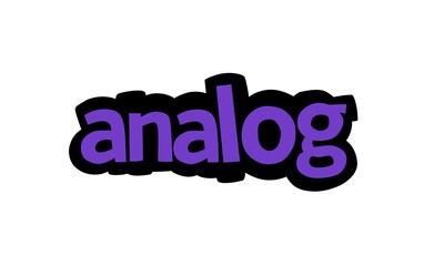 ANALOG writing graffiti design on white background