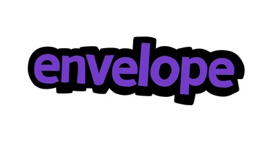 ENVELOPE writing graffiti design on white background