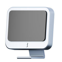 Desktop computer high quality 3d render illustration icon.