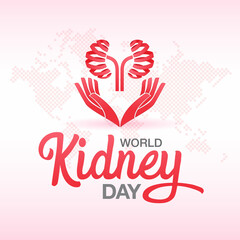 world kidney day vector illustration