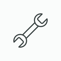 screwdriver, setting, wrench tool, spanner, repair icon vector isolated