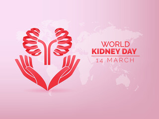 world kidney day vector illustration