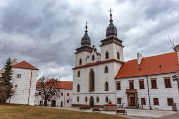 Fototapeta na wymiar View at the Basilica of St.Procopius in Trebic - Czechia