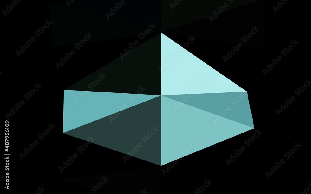 Wall mural light blue vector triangle mosaic texture.