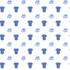 seamless pattern with baby clothes