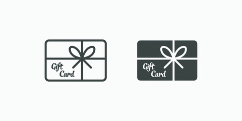 present, gift card, coupon, surprise vector icon set