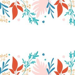 Floral template. Design banner with flowers. Vector card for greeting card, sale,offer,promotion