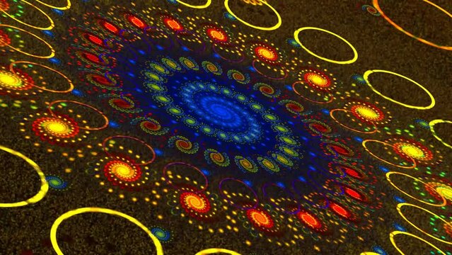 Digital Holographic Dance. Lovely video background VJ. Multicolored intersecting stripes weave into fancy patter