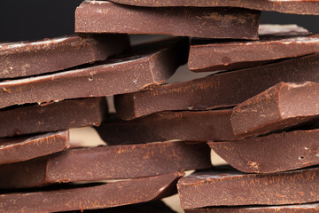 chocolate is broken into a large number of pieces