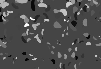 Light Silver, Gray vector background with abstract forms.