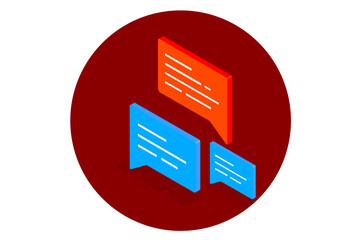 Message Chat Isolated Vector Illustration which can be easily Download