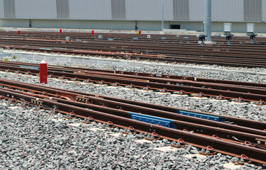 Train railroad depot background.