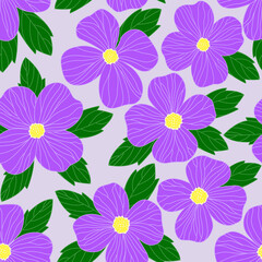 purple floral seamless pattern. violet flower pattern. good for dress, fashion, fabric, wallpaper, etc.