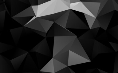 Obraz premium Dark Silver, Gray vector triangle mosaic texture.