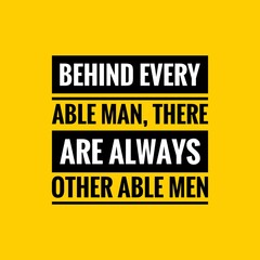 Ability Quote. Inspirational motivational quote. Black text over yellow background