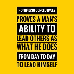 Ability Quote. Inspirational motivational quote. Black text over yellow background