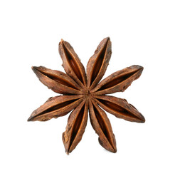 Aromatic anise star isolated on white background