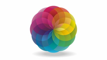 Round color wheel. Vector illustration.