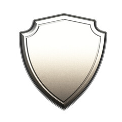 Obraz premium metal silver vintage shield design illustration