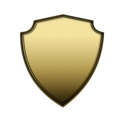 gold vintage shield isolated on transparent