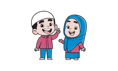 Muslim Boy and Girl Character RG