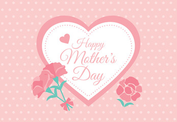 母の日のHappy Mother's Dayのイラスト