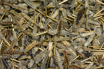 Pile of assault rifle bore cleaning brushes.