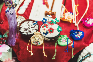morning table for the first birthday of a Korean child
