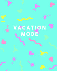 Tropical surf wear shirt print design. Summer vacation vibes.