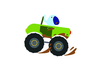 toy car, vector illustration on a white background
