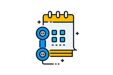 Schedule Isolated Vector Illustration which can be easily modified or edit