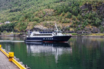 small passenger ships in fjord, Norway