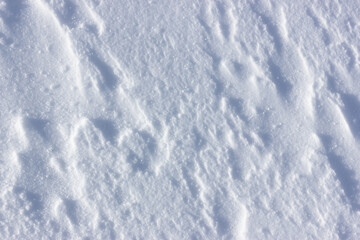 Texture snow ice, uneven coverage with wind indentations