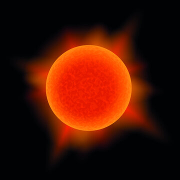 Red Dwarf Star, Vector Illustration Of Space