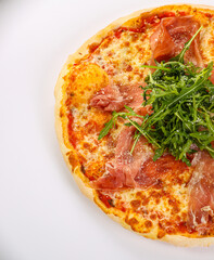 Pizza with parma and rucola