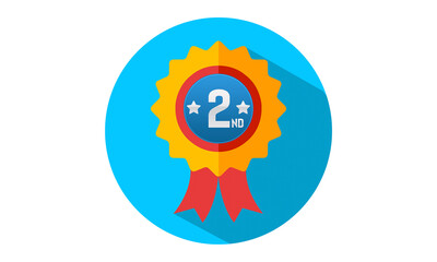 illustration of a badge with a ribbon, 2nd position