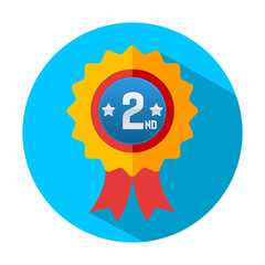 illustration of a badge with a ribbon, 2nd position