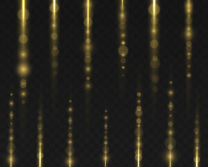 Garland light gold glitter hanging vertical lines