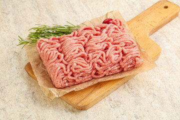 Raw beef minced meat for cooking