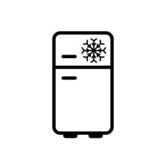 Refrigerator Icon Flat Vector Illustration Design