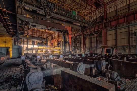 The abandoned large steel mill, Cockerill Sambre Chertal, Luettich Belgium