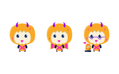 Set of Cute Little Dragon