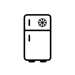 Refrigerator Icon Flat Vector Illustration Design