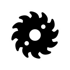 Saw Blade Icon Vector Illustration in Trendy Flat Style Design