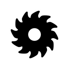 Saw Blade Icon Vector Illustration in Trendy Flat Style Design