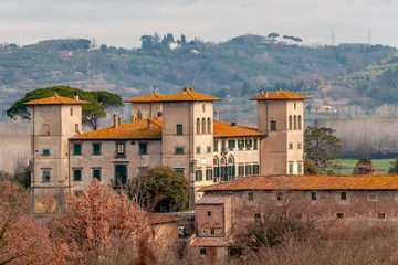 Photo sur Aluminium Tour de Pise The ancient Medici villa of Camugliano, Ponsacco, Italy, immersed in the surrounding nature