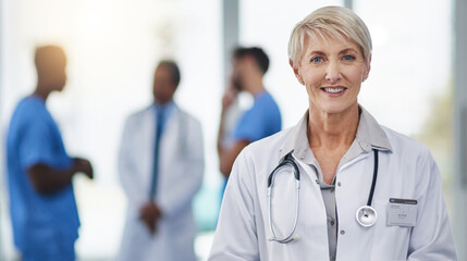 Saving lives is my specialty. Portrait of a happy mature woman working as a doctor in a hospital.